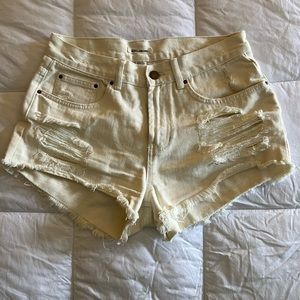 Billabong Summer Short Off White Destroyed Shorts